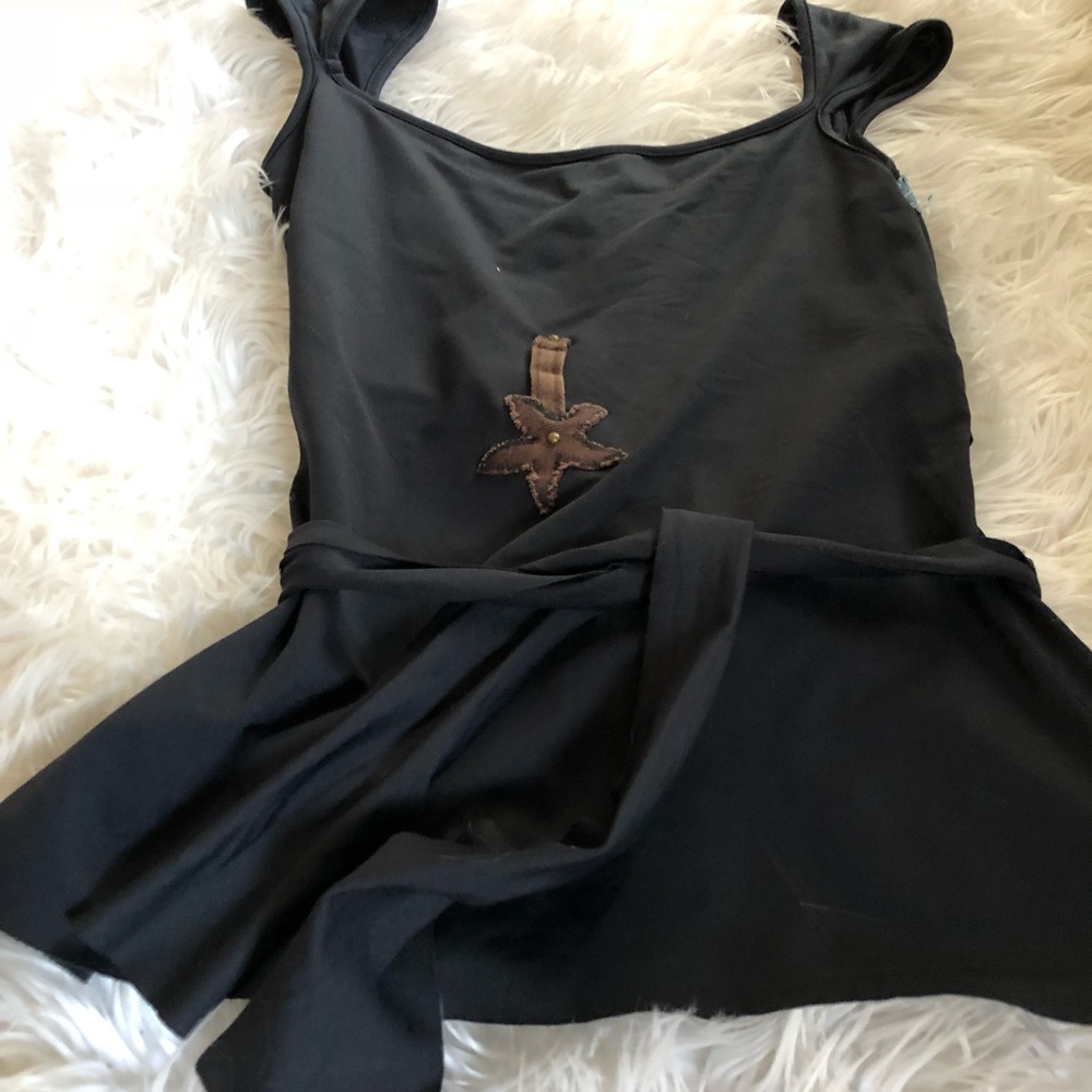 Black couture fitness top